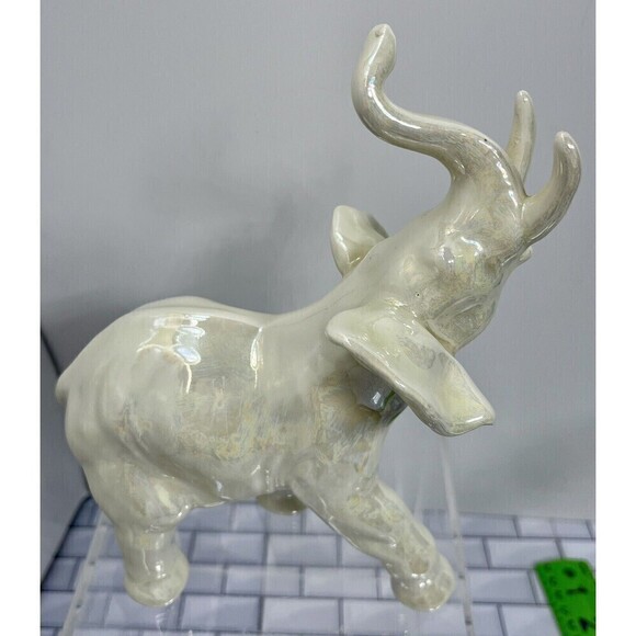 Marked RC White Elephant Figurine Mid Century Modern MCM - Picture 7 of 16